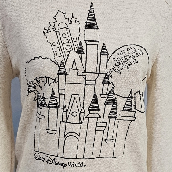 DISNEY PARKS | WALT DISNEY WORLD MAGIC KINGDOM CREW NECK COTTON BLEND PU… - Picture 4 of 16